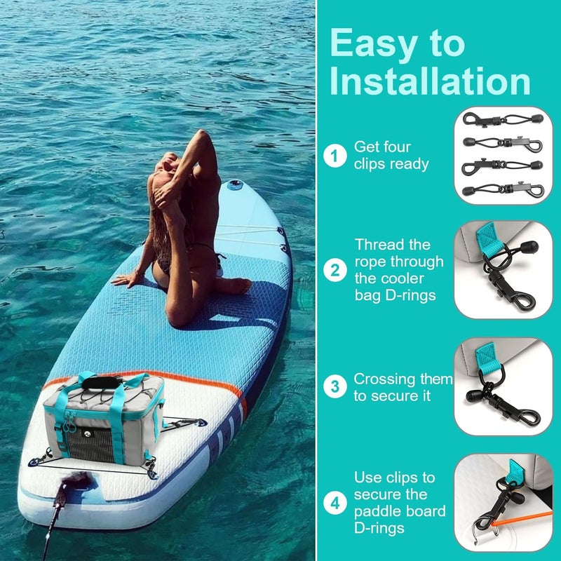 MoiShow Paddle Board Cooler, Paddleboard Cooler Deck Bag with Detachable Bottle Opener, Paddle Board Accessories, Sup Cooler Bag for Beach, Camping, Kayaking, Travel - Image 5
